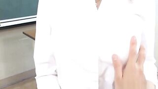 POV Japanese Teacher’s TittyFuck Ends in Hot Cumshot