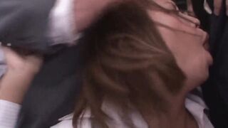 Japanese MILF's Wild Office Orgy with Hairy Brunette!