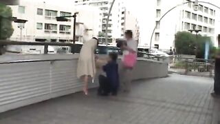 Naughty Asian Tempts with Public Nudity and Jacket Fetish Fun!