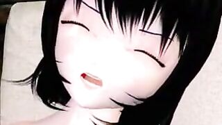 Juicy Dark-Haired Hentai Slut Loves Fucked Her Wet Pussy With Big Cock