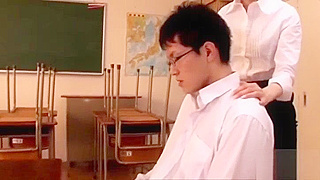 Dominant Japanese Teacher Tortures Nipples in Kinky Classroom Scene