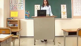 Jun Harada's Sexy After-School Masturbation Session as Japanese Teacher
