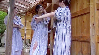 Voyeur Captures Lusty Japanese SchoolGirls 18+ Disrobing in Public Onsen