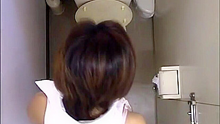 Japanese Office LadyCaught Masturbating Intensely on