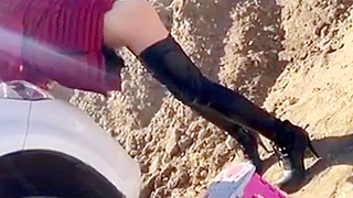 Chinese Voyeur Outdoor Blowjob and Intense Sex Session