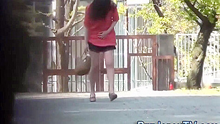 Japanese Peeing Slut Caught in the Act - Oriental Skank’s Shameful Pleasure