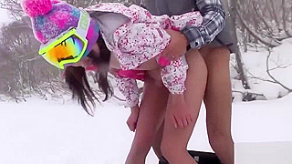 Amateur JAV Star Itsuka fucks passionately in snowy Hokkaido - Uncensored Hot Action