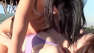 Japanese Lesbian Couple Goes Wild infront of Camera!