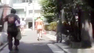 Nude JAV Star Fucks Construction Worker in Public Nudity Scene