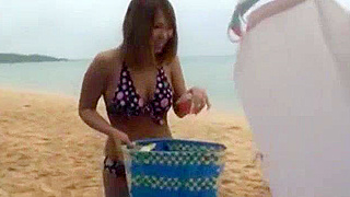 Rui Hazuki, Mai Takakura, Rin Momoi Seduce in Steamy Beach JAV Scene