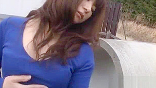 Japanese MILF Naomi Sugawara Sucks Cock Outdoors Passionately