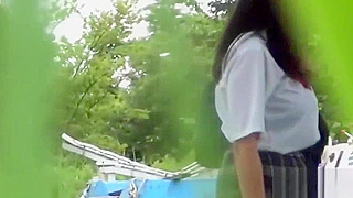 Voyeur Catches Japanese Student Engaging in Secret Pee Play - Adult Content