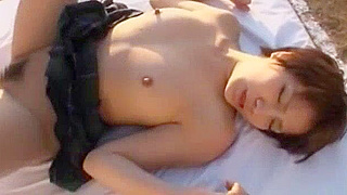 Japanese Model Nana Katagiri in Wild Outdoor Small Tits JAV Adventure
