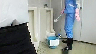Asian Beauty Cleans the Men's Room in steamy JAV Porn Video Part 2