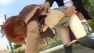 Japanese Hottie Gets Fucked Outdoors in Public JAV Scene