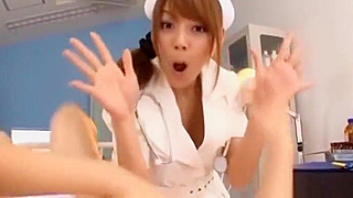 Japanese Enchantress Gets Her Luscious Tits Licked bySexy Nurse