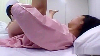 Japanese MILF Receives Sensual Bath and Passionate Kisses from Nurse
