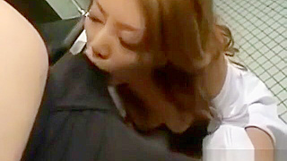 Japanese Nurse Dolly Blows Guy Before Pleasing Her Hairy Pussy