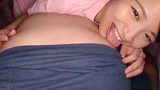 JAV Enchantress Aio Mizutani Fills Her Warm Wet Mouth with Cum
