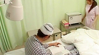 Naughty Japanese Nurse Sucks Lover’s Dick in Toilet