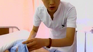 Japanese Redhead Nurse Enjoys Bath Before Seductive Blowjob Session