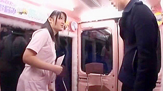 Two Japanese Guys Pound Big-Titted Chick in Tokyo Pub