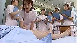 Horny Nurses Ayumi, Sasa, and Meguru Serve Up Hot Handjobs in Steamy JAV Clip