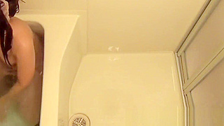 Japanese Enchantress Masturbates Sensually in Steamy Shower - Exclusive Clip