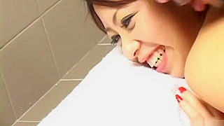 Japanese Enchantress Seduces with Steamy Soap Show Sexiness