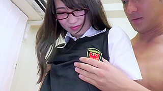 Cosplay Queen Natsume Mikuru in JAV Uniform with Tiny 18+ Mini Skirt & Stockings