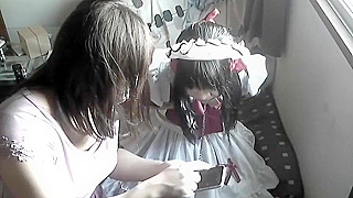 Alluring Maid Enslaved in Japanese Bondage forErotic Games