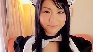 JAV Cutie in Gloves & Maid Outfit - Seductive Delight for Your Eyes!