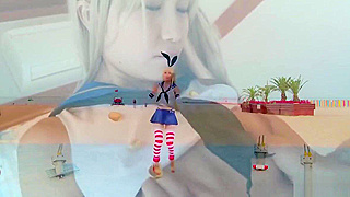 Shimakaze Cosplay Beauty in Steamy Porn Music Video
