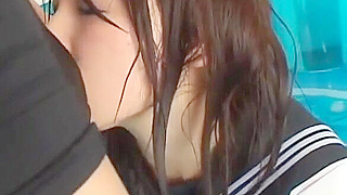 Teen 18+ Sensation in Pool Seduces with School Uniform ~ 18+
