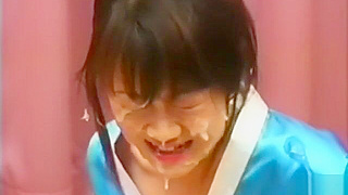 Luscious JAV Enchantress Unleashes Her Allure in Classic Bukkake Scene
