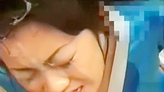 Luscious JAV Enchantress Unleashes Her Allure in Classic Bukkake Scene