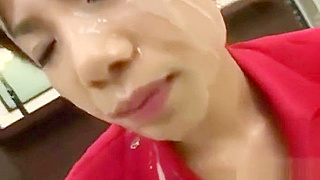 JAV Slut Gets Wild and Messy with Hot Bukkake Action!