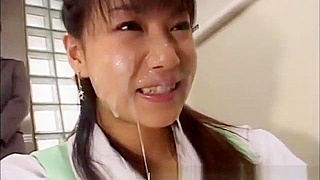 Luscious Japanese Babe Craves Bukkake and Facial Fun!
