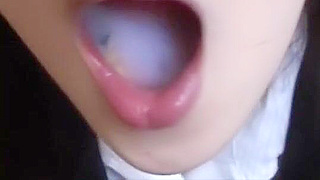 JAV Cutie Swallows Her Load! Ultimate Japanese Blowjob Scene