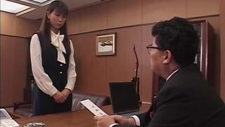 Clothed Japanese Beauty Sucks Cocks and Enjoys Bukkake Bliss