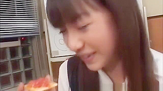 Clothed Asian Teen 18+ Gets Undressed and Eats Cum in Wild Group Sex!