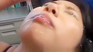 JAV Sensation – Busty Amateur Gets Bukkake Facial After Wild Fucking