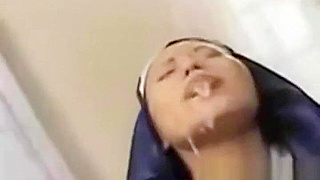 Enchanting Japanese Teen 18+ Nun Gets Drenched in Hot Bukkake Action