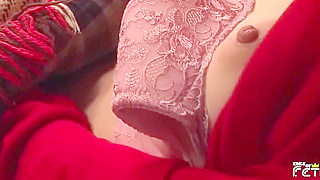 Horny Japanese Teen 18+ Teases on the Floor withHer Hairy Pussy - 18+ Only!