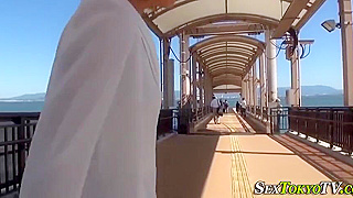 Sensual Public Solo Act – Sexy Petite Asian Pussy Rubbing Enchantress