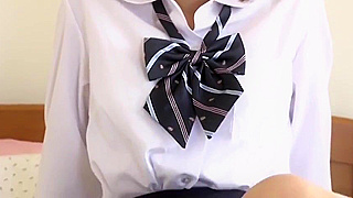 Sora Reveals Her Lacy Panties in Seductive Japanese Bedroom Action!