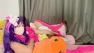 Seductive Japanese Babe in Stockings Enjoying Uncut Pleasure!