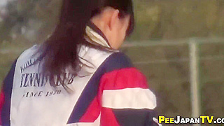 Heeled Japanese Babe Gets Kinky and Pissy on the Streets