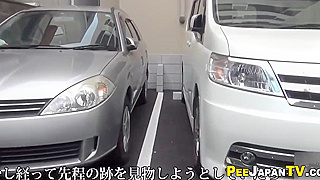 Secret Japanese Women's Peeing Adventures Caught on Camera in Carpark!