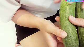 Luscious Cucumber Squirting Revealed in 4K VlogSex Delight
